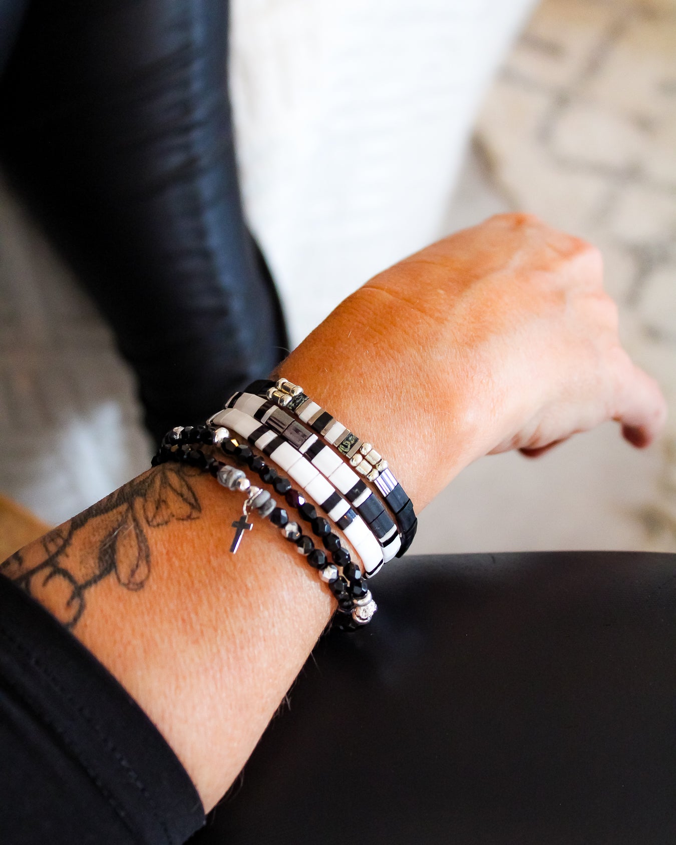 Bracelet BLACK AND WHITE noir