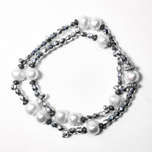 Choker PEARL silver